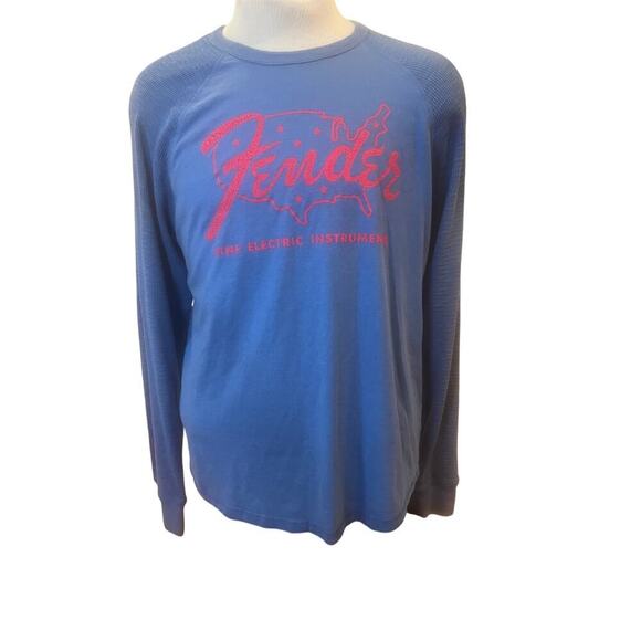 FENDER by LUCKY BRAND LONG SLEEVE WAFFLE SLEEVE SHIRT MENS SIZE LARGE - Picture 1 of 4